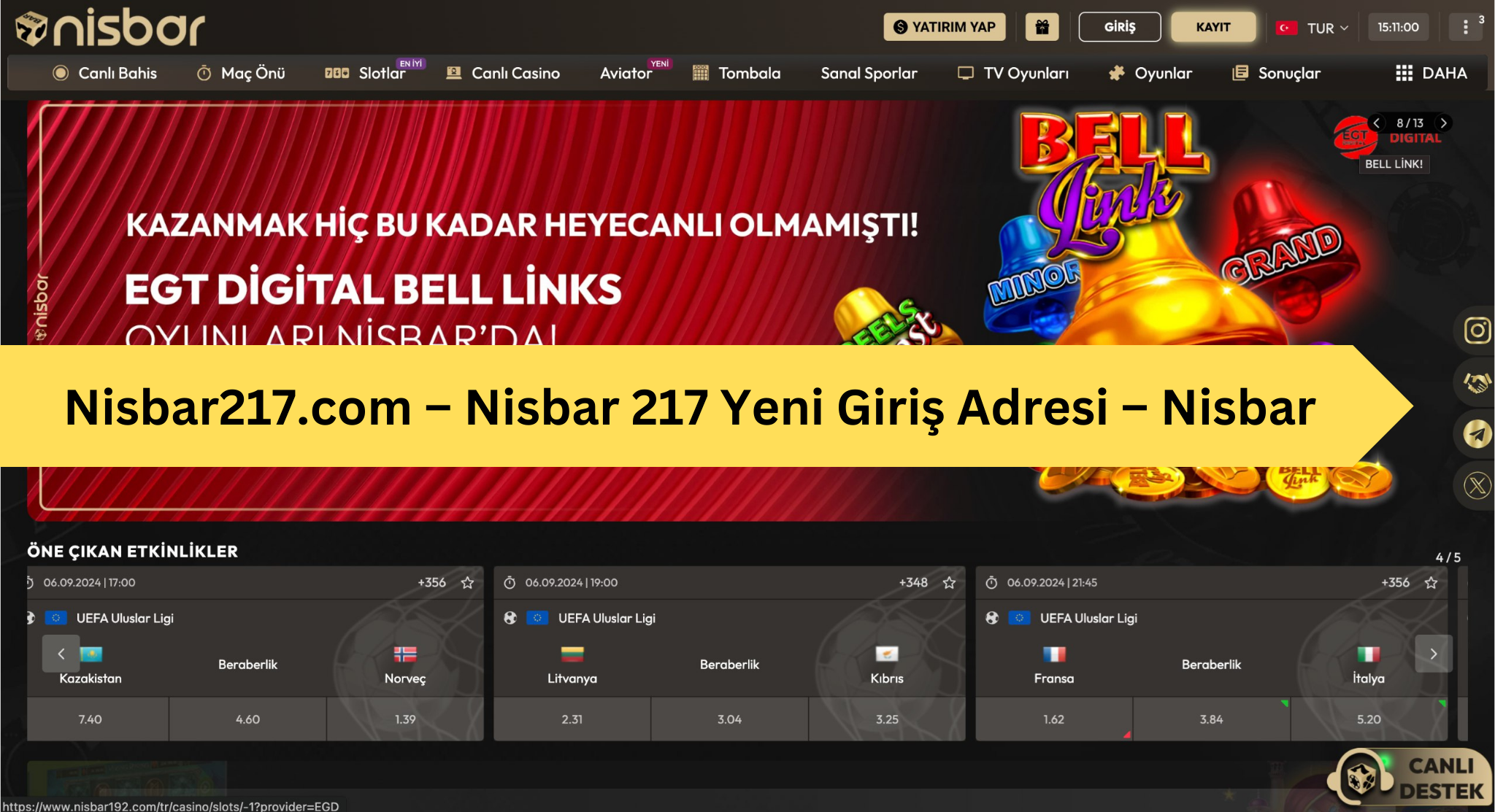 Nisbar217 yeni giriş adresi